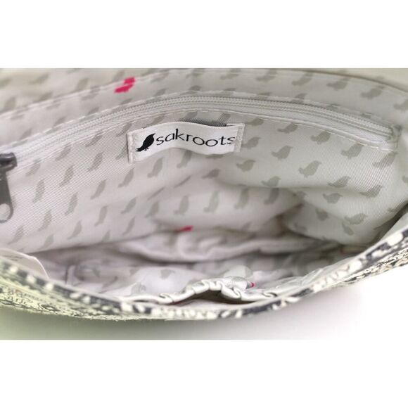 Sakroots BLACK WHITE JUTE COTTON ARTIST CIRCLE FANNY WAIST BAG CLUTCH HANDBAG - Picture 8 of 14